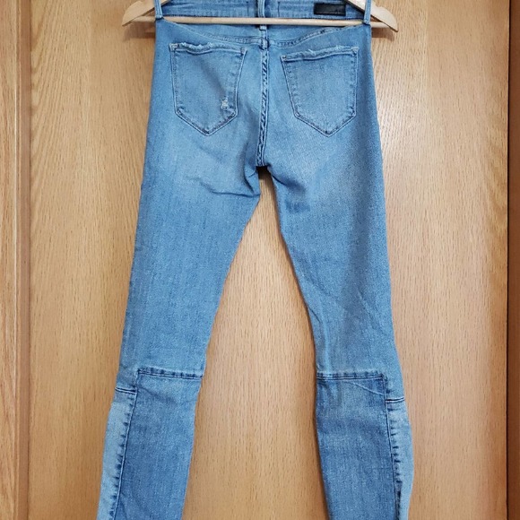 Abercrombie and Fitch Low Rise Patchwork Skinny Sz 0R - Picture 4 of 5